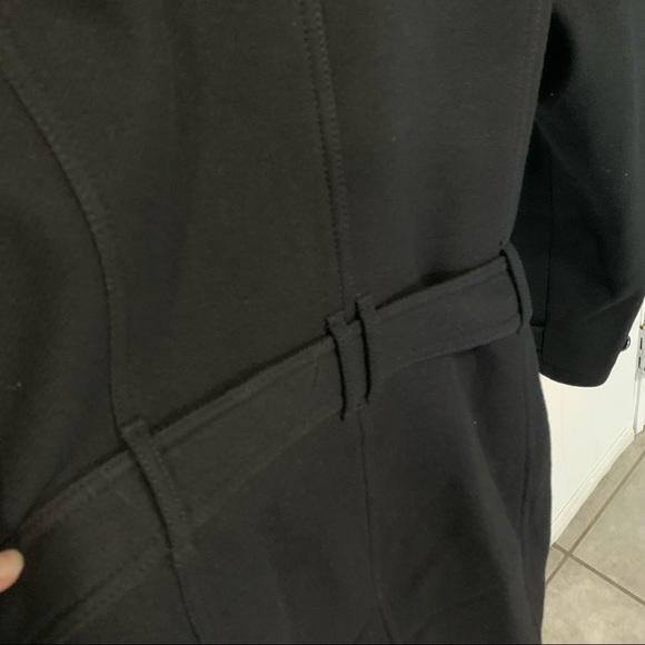 Black Burberry Brit Rushworth belted wool blend trench coat - Picture 8 of 11